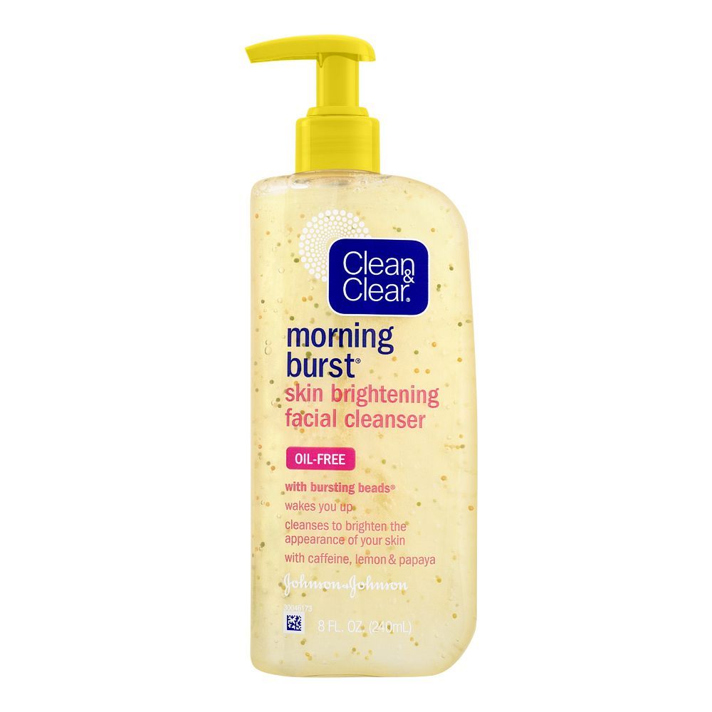 Clean & Clear Morning Burst Oil Free Skin Brightening Facial Cleanser, 240m