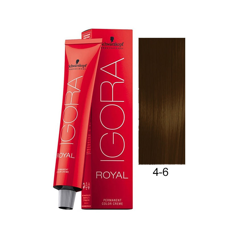 Schwarzkopf Igora Royal Natural Hair Color – Medium Brown Auburn 4-6