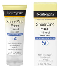 Neutrogena Sheer Zinc Face Sunscreen SPF 50
