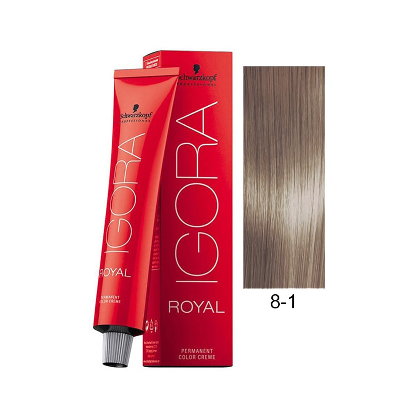Schwarzkopf Igora Royal Hair Color 8-1 Light Blonde Cendre
