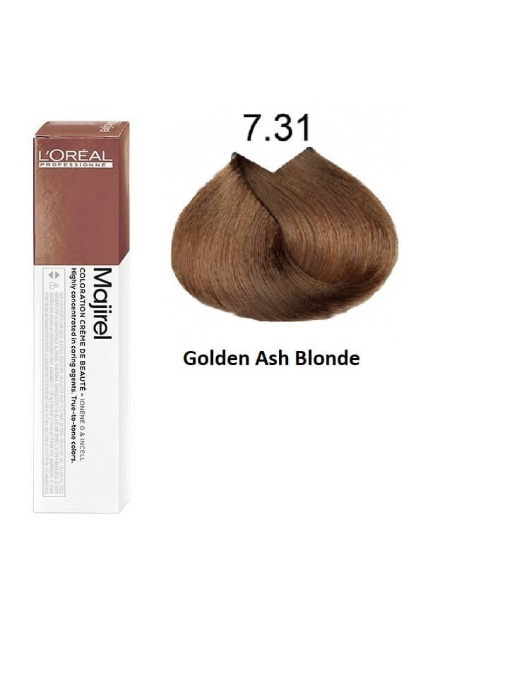 LOreal Professionel Majirel Hair Color 7.31 Golden Ash Blonde 50 ml